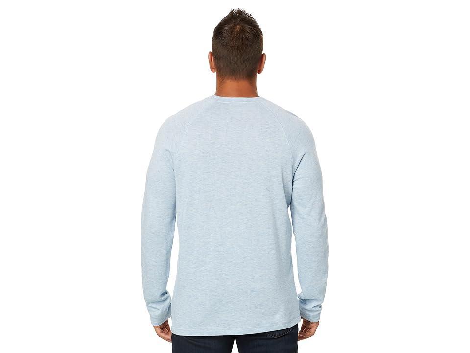 Faherty Long Sleeve Cloud Henley (Light Heather) Men's Clothing Product Image