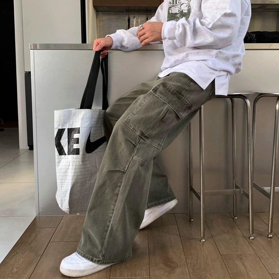 RT No. 12314 ARMY GREEN CARGO PANTS Product Image