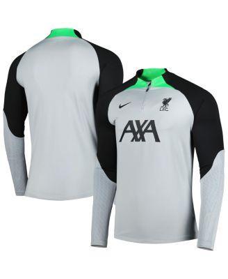 Mens Nike Gray Liverpool Strike Drill Performance Raglan Quarter-Zip Long Sleeve Top Product Image