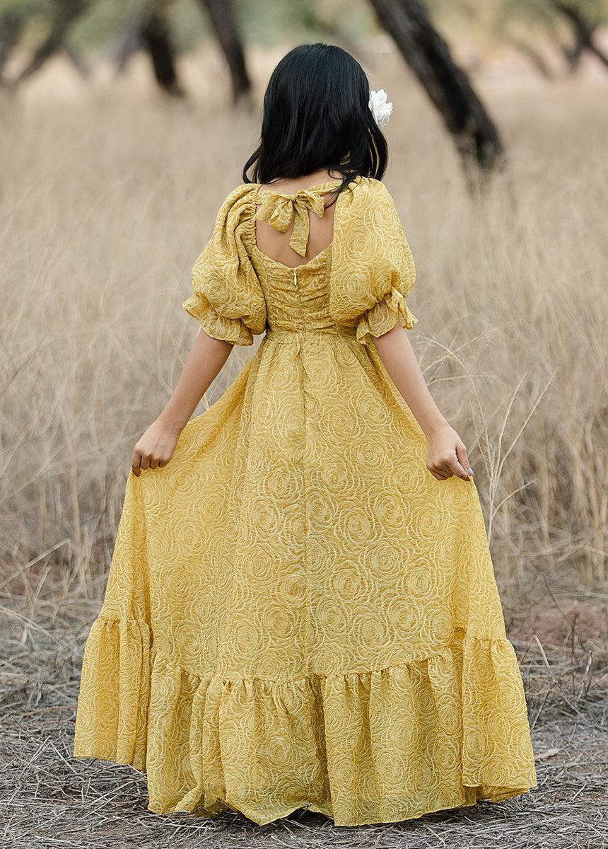 Shwaney Impact Dress in Citron Girls Product Image