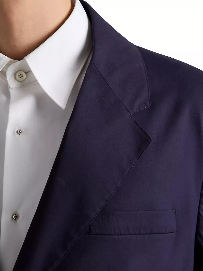 Mens Single Breasted Cotton Blend Blazer Product Image