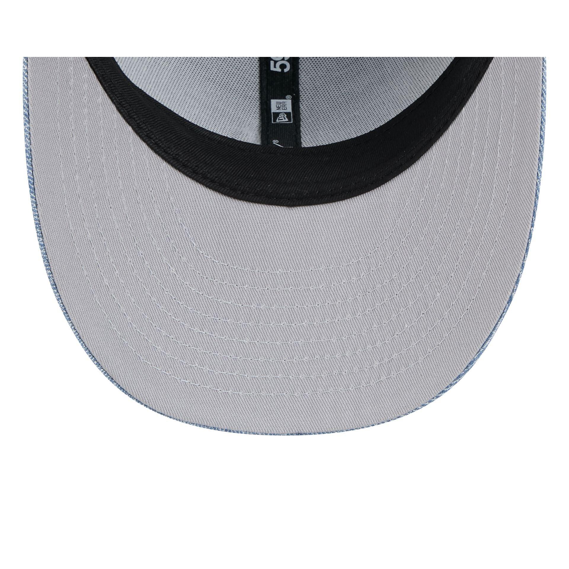 Los Angeles Dodgers Hand Stitched Chambray Low Profile 59FIFTY Fitted Hat Male Product Image