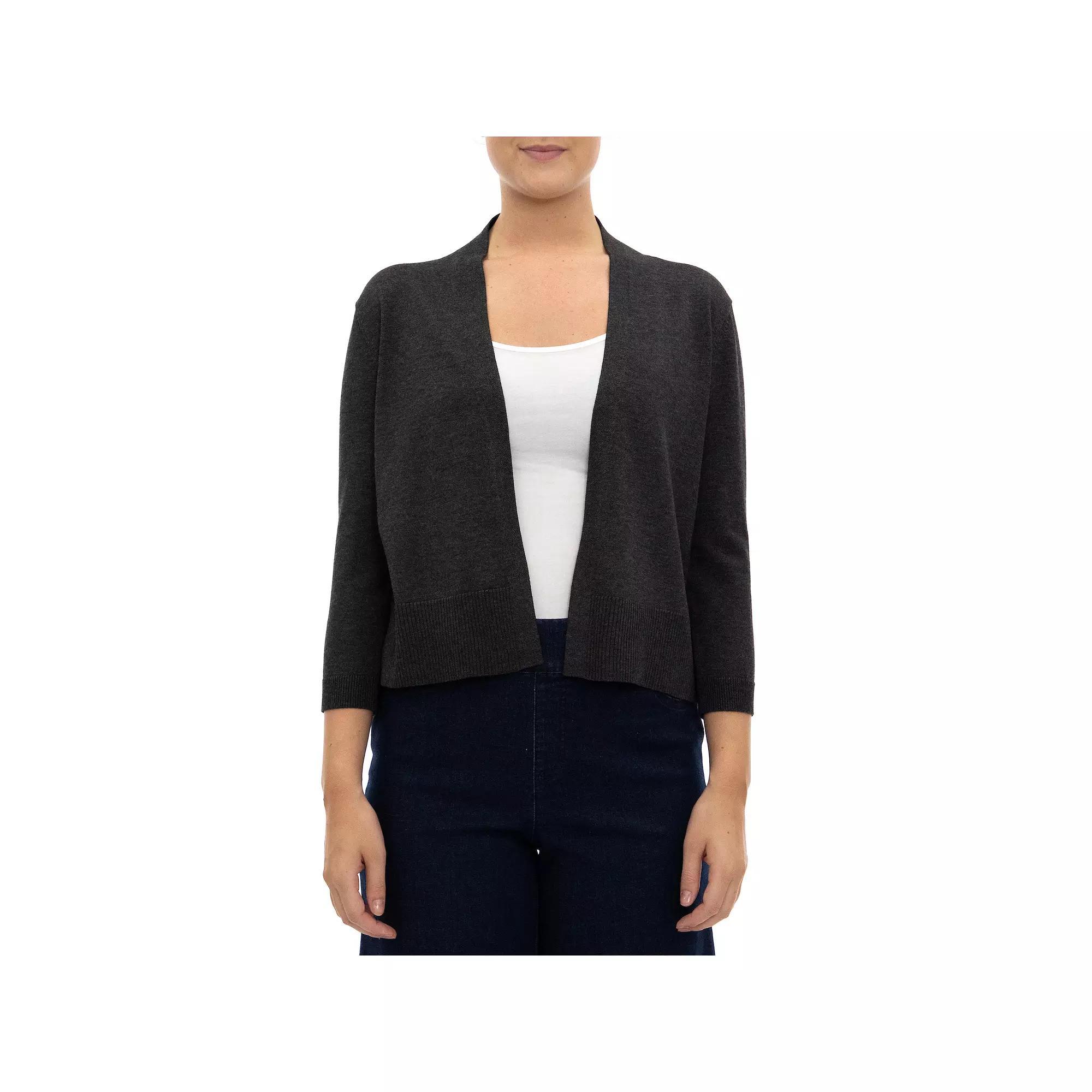Womens Nina Leonard Classic Open-Front Bolero Cardigan Product Image