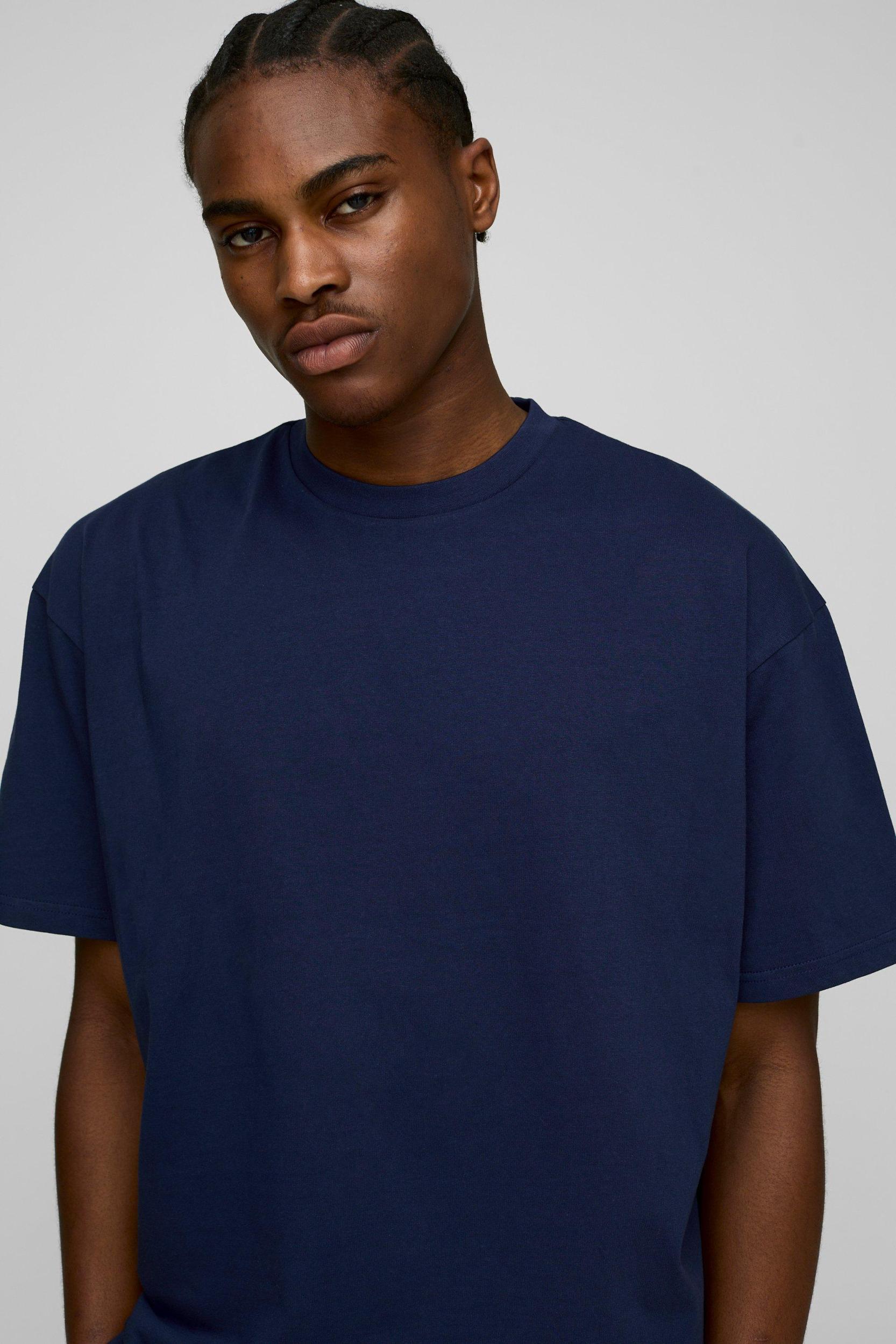 Oversized Basic Crew Neck T-shirt | boohooMAN USA Product Image