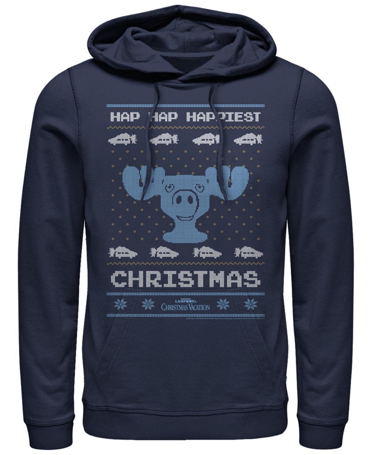 Men's National Lampoon's Christmas Vacation Hap Hap Happiest Ugly Graphic Hoodie, Size: XL, Blue Product Image