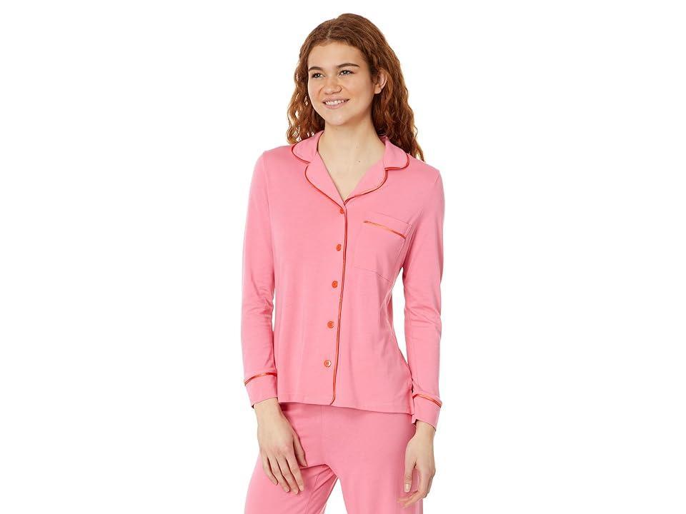 Cosabella Amore Petite Long Sleeve Top Pant Pajama Set Ivory) Women's Pajama Sets Product Image