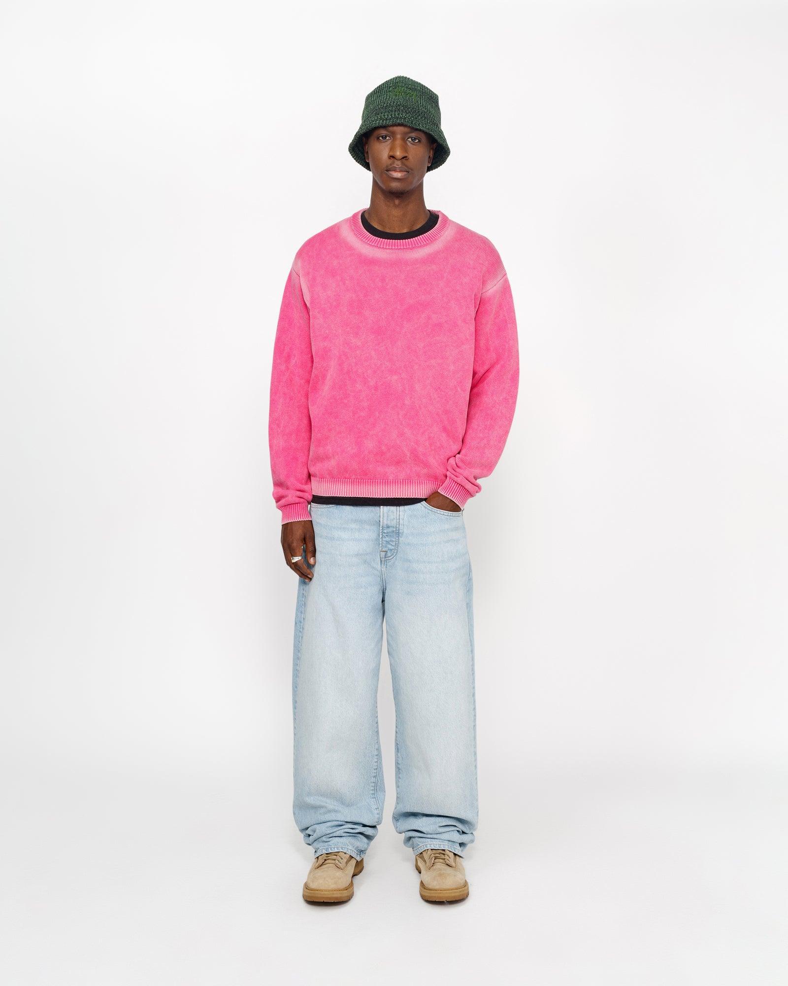 FADED COTTON KNIT CREW Male Product Image