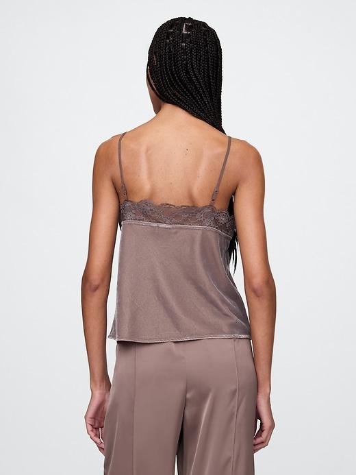 Recycled Velvet Lace-Trim Cami Product Image
