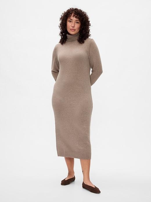 CashSoft Turtleneck Maxi Sweater Dress Product Image