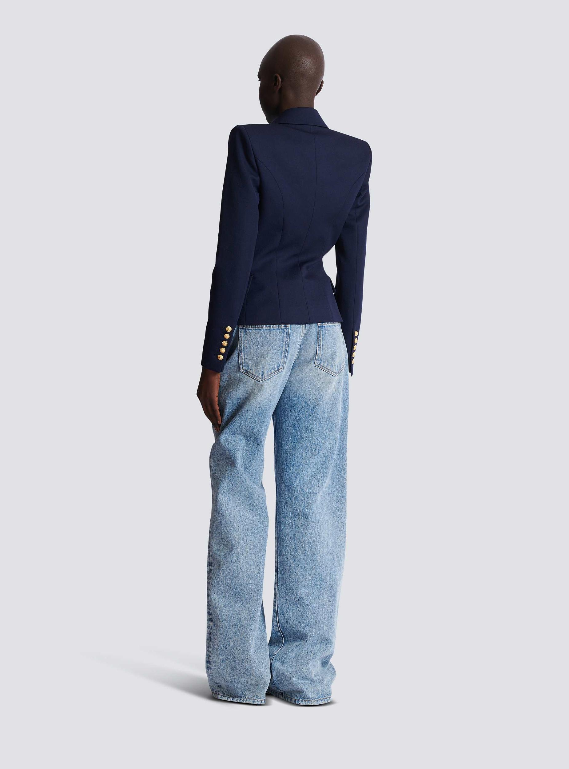 Fitted wool 6-button jacket Product Image