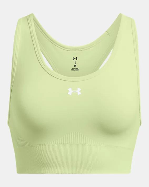 Women's Under Armour Vanish Seamless Medium-Impact Mid Sports Bra, Size: XS, White Product Image