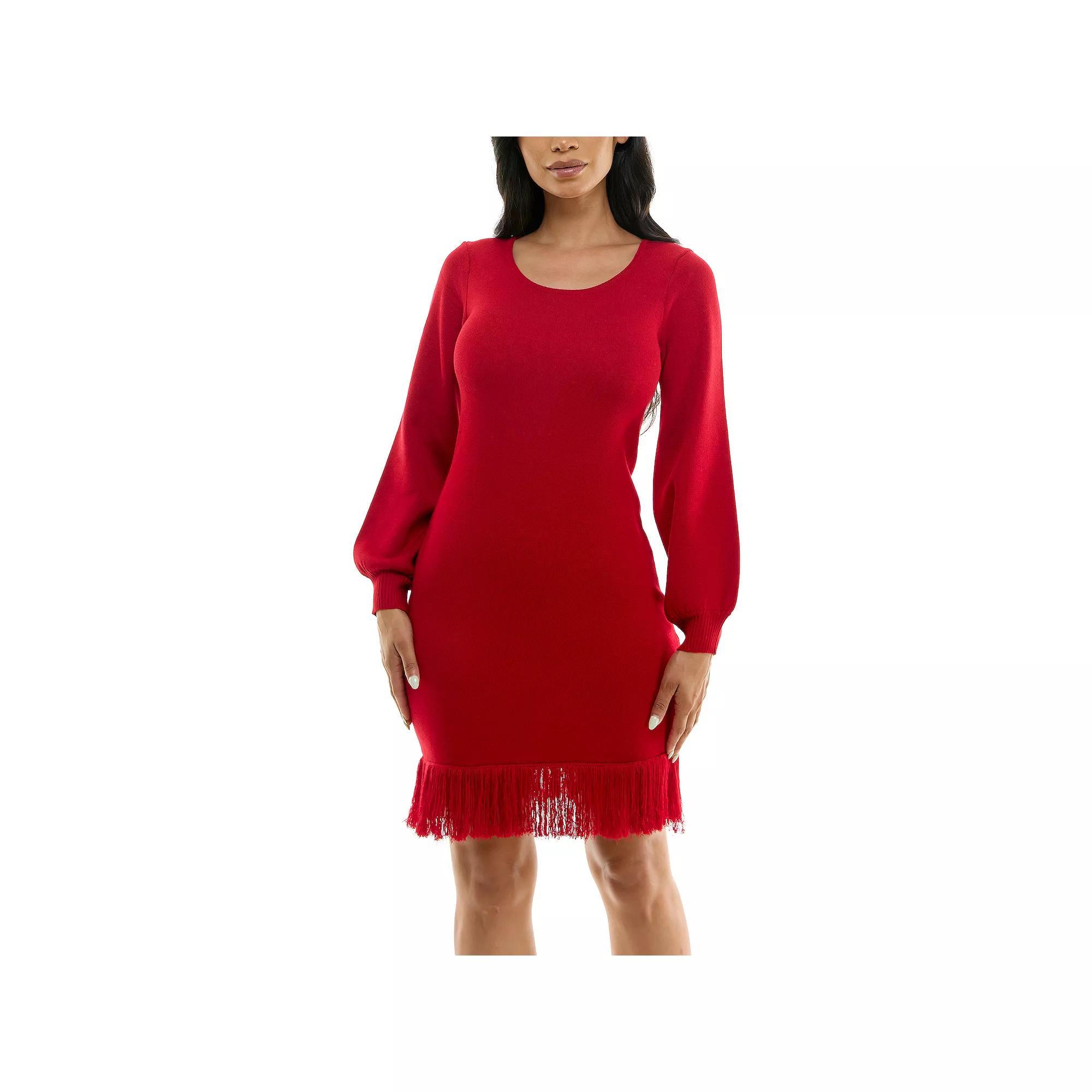 Women's Nina Leonard Sheath Sweater Dress, Size: XL, Deep Blue Product Image