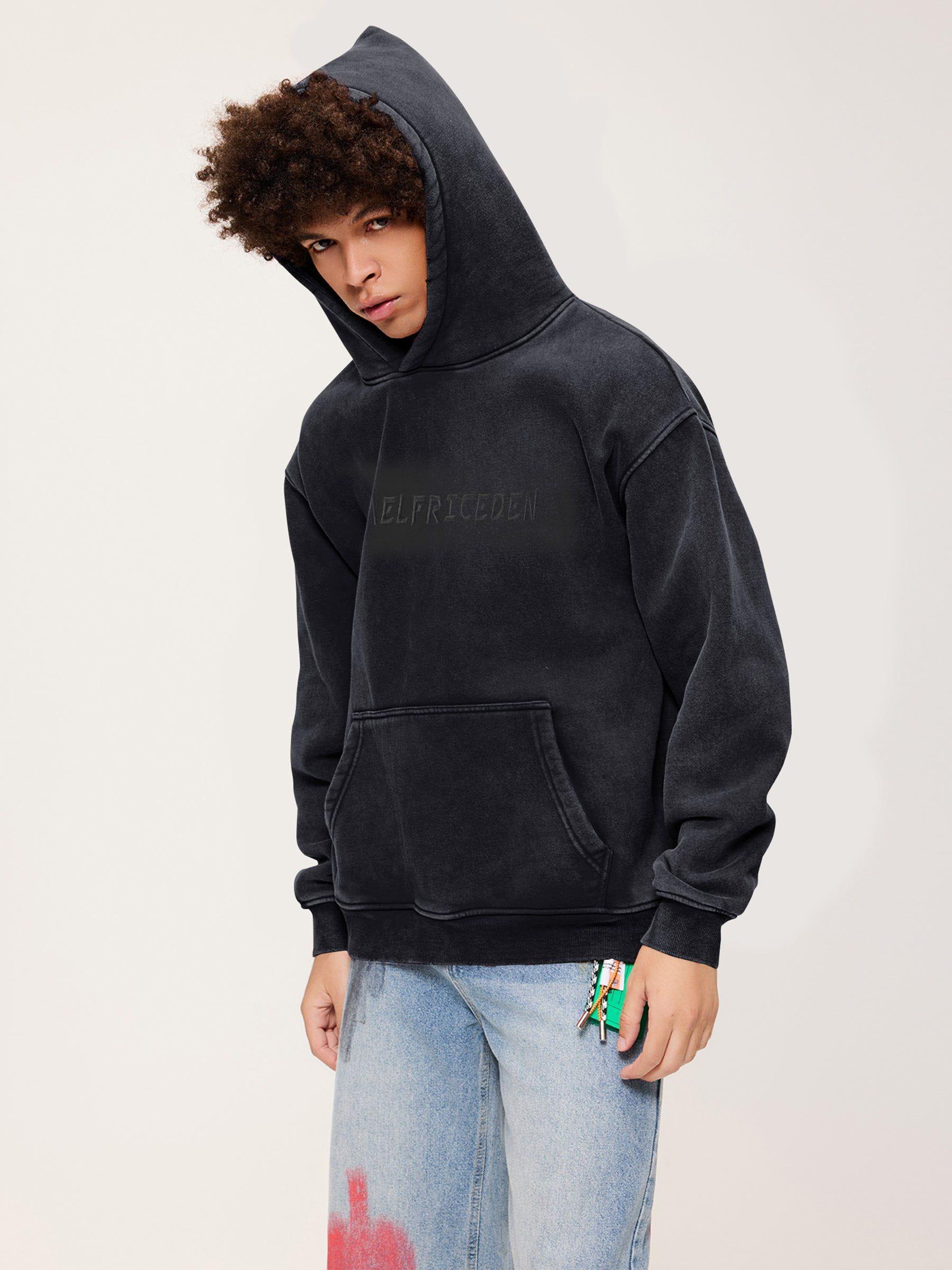 Aelfric Eden Essential Embroidery Washed Hoodie Product Image