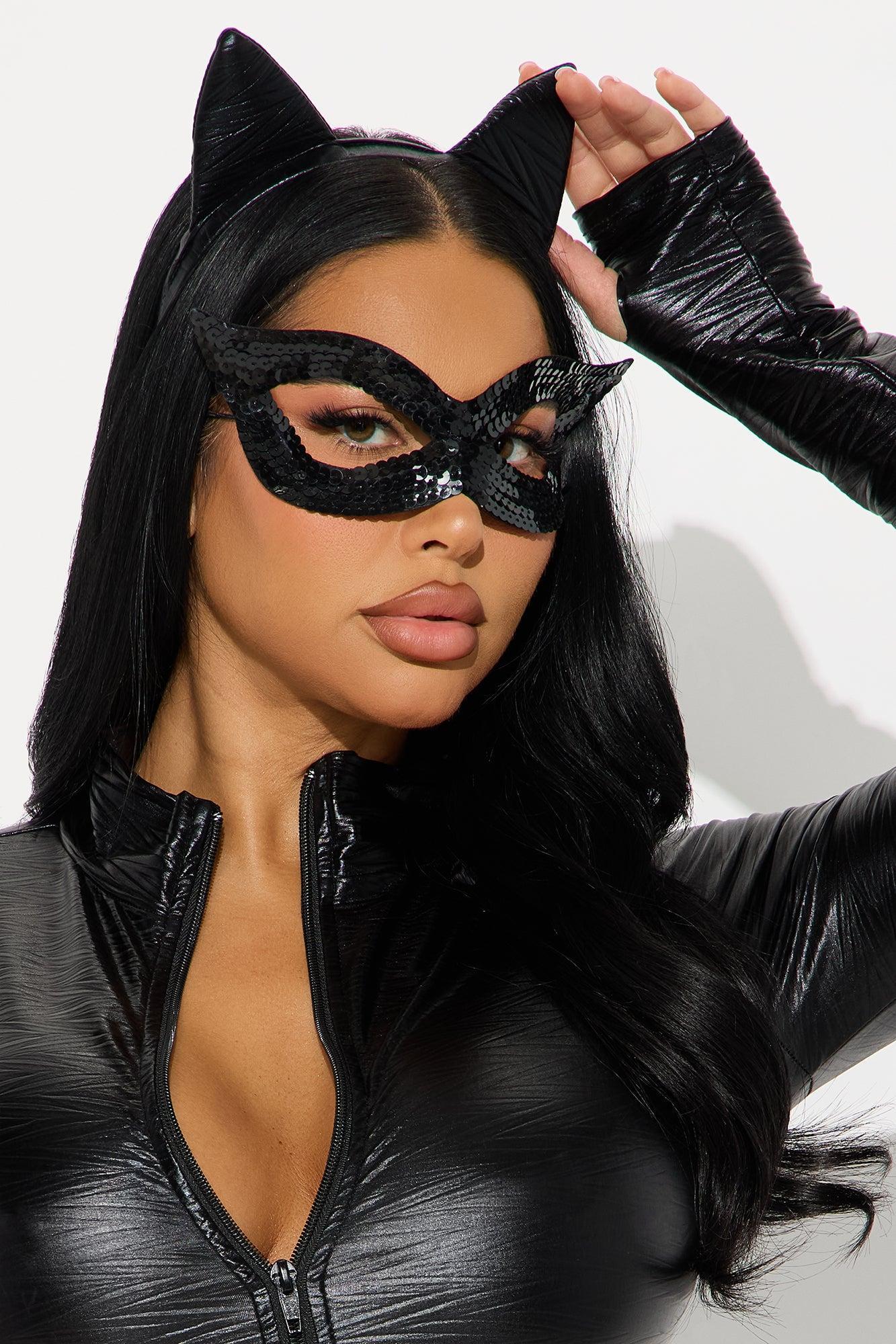 Night Stalker Cat 4 Piece Costume Set - Black Product Image