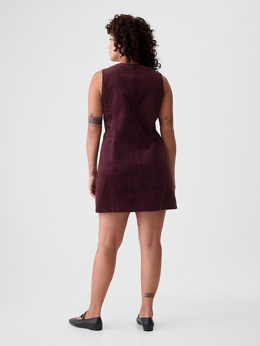 Corduroy Button Mini Dress Product Image