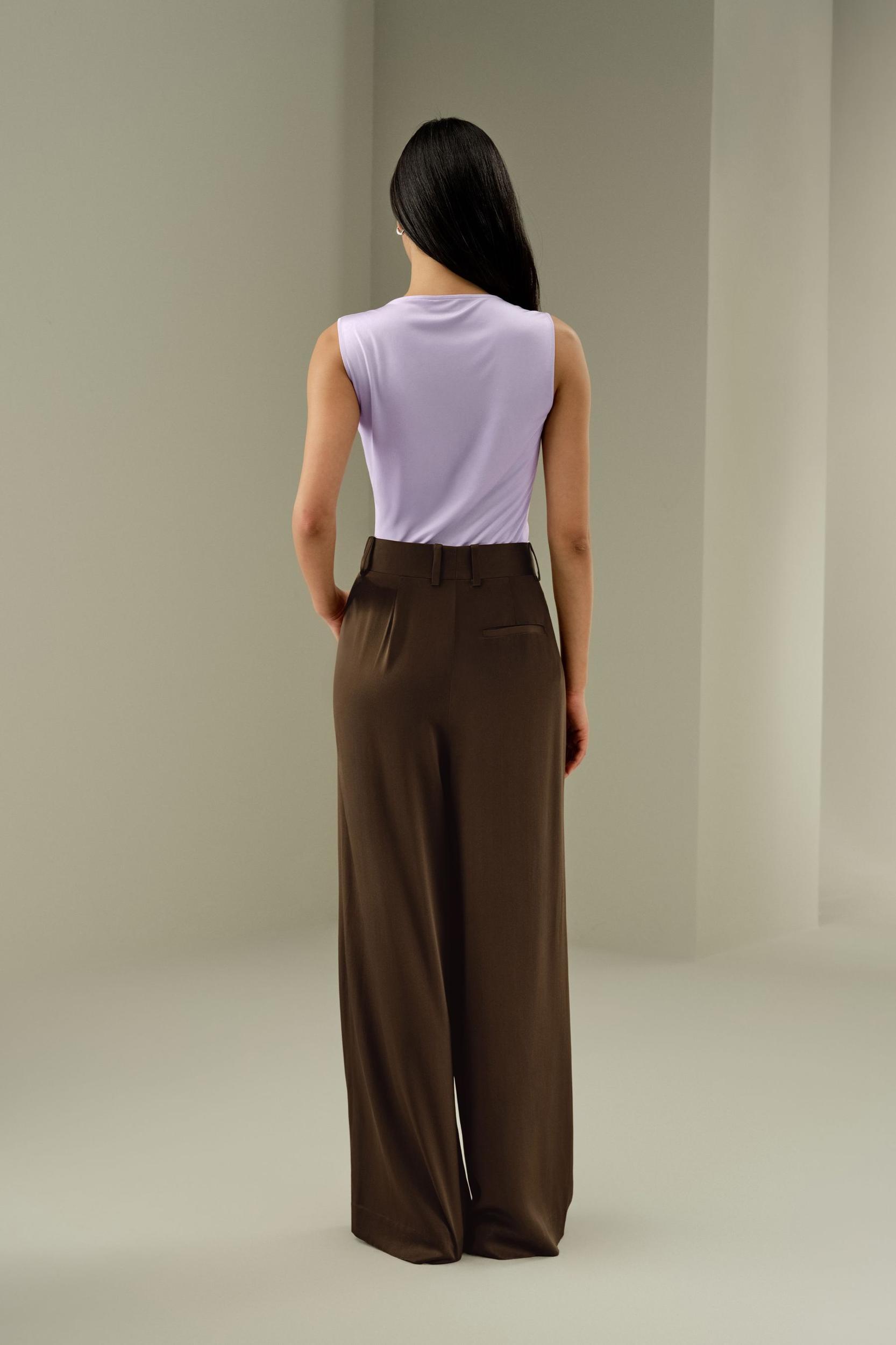 Silk Jersey Cowl-neck Sleeveless Top Product Image