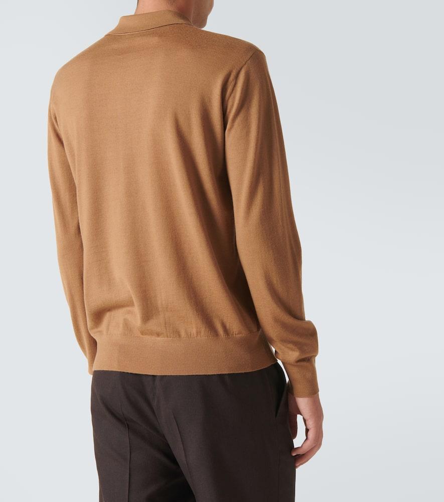 DRIES VAN NOTEN Wool Polo Shirt In Beige O Tan Product Image