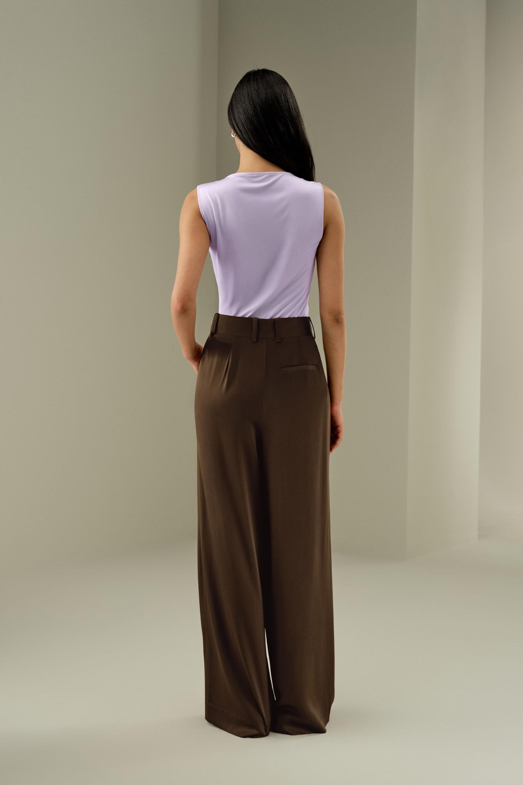 Silk Jersey Cowl-neck Sleeveless Top Product Image