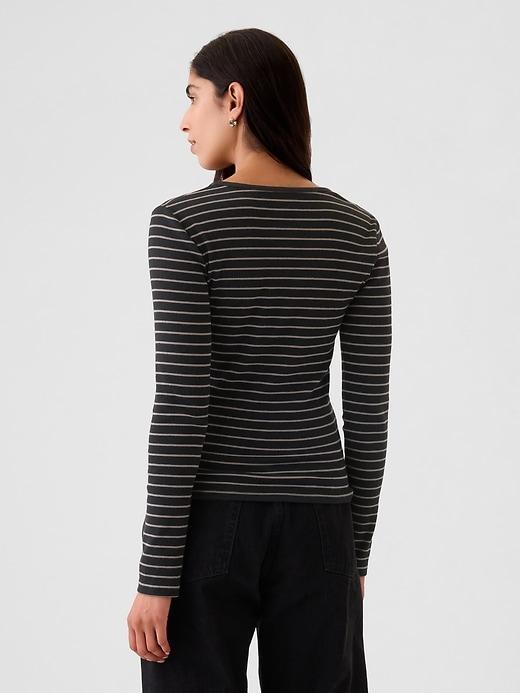 Modern Rib Henley T-Shirt Product Image