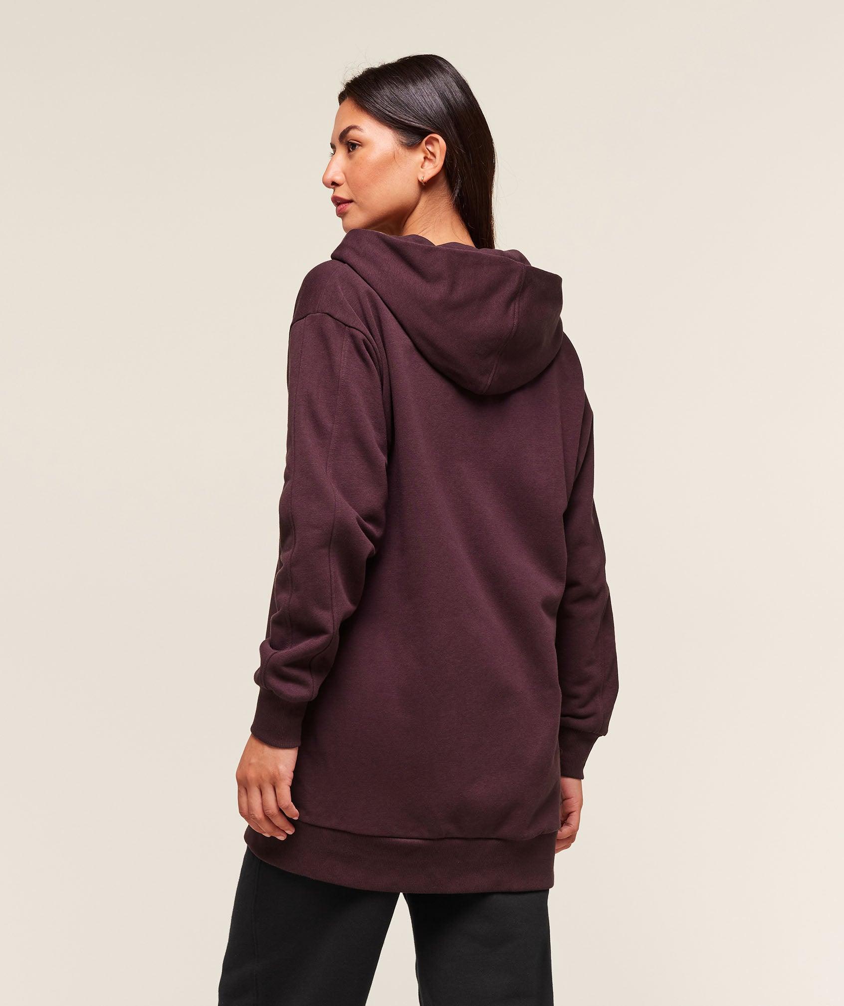 Covered Longline Zip Up Hoodie Product Image