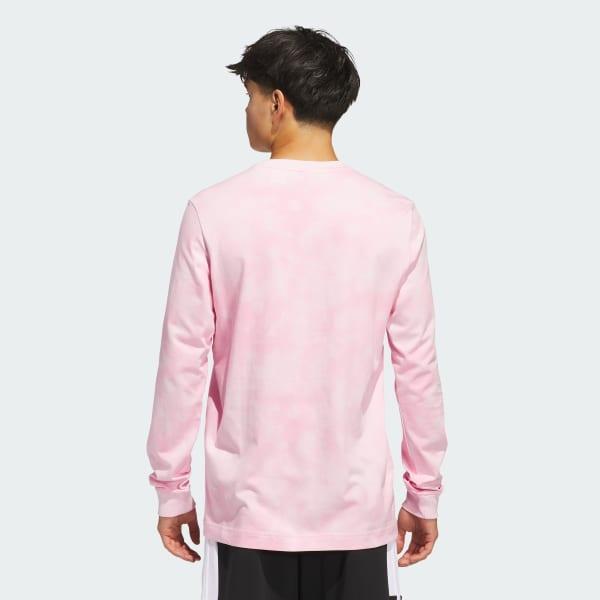 adidas Long Sleeve Tech Tee Glow Blue S Mens Product Image