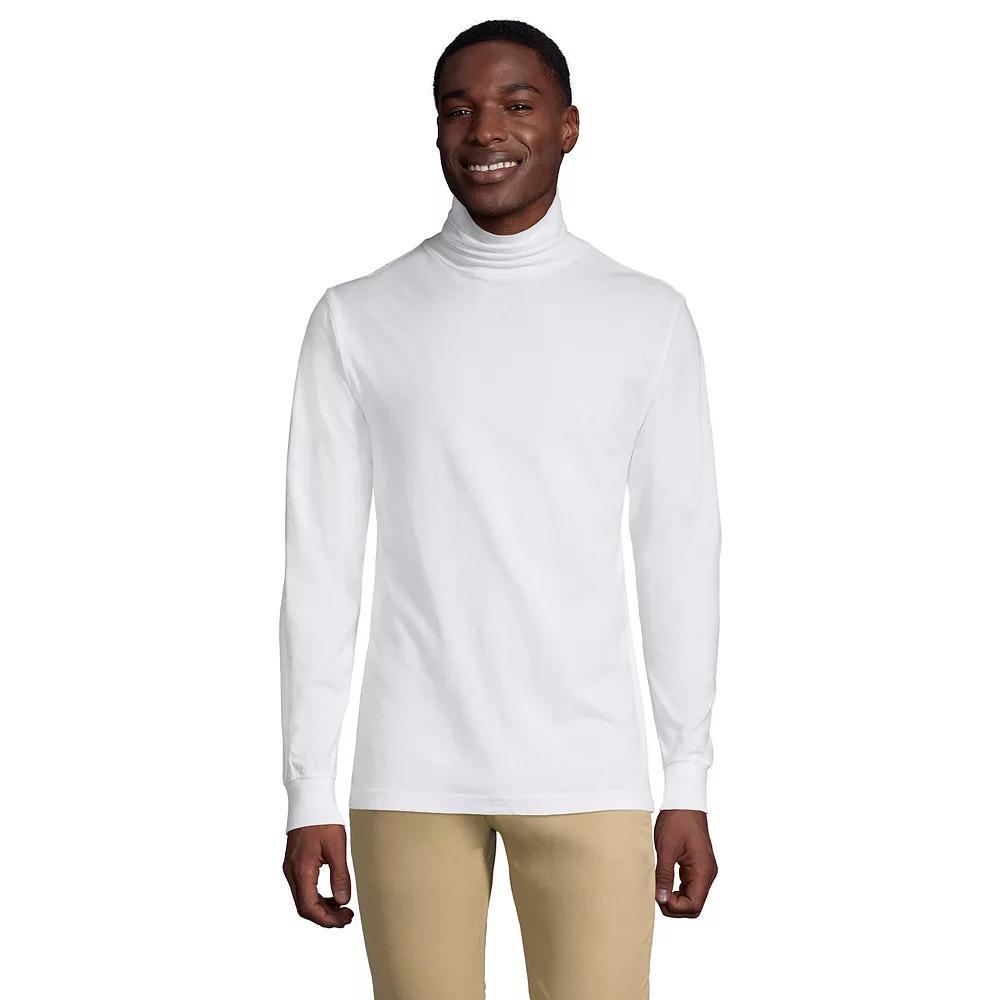 Big & Tall Lands' End Super-T Classic-Fit Turtleneck, Men's, Size: 3XB, White Product Image