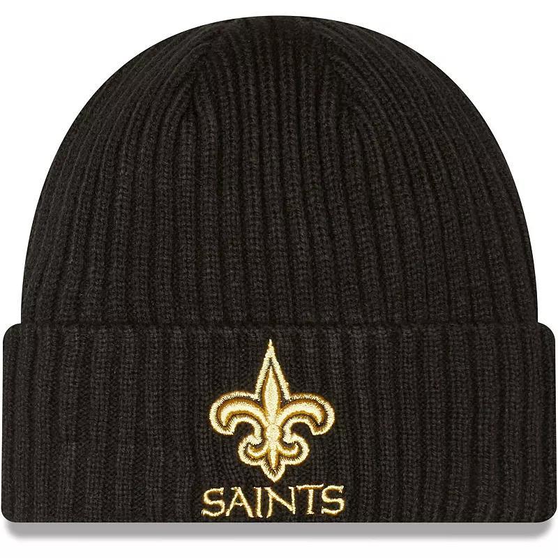 Mens New Era New Orleans Saints Logo Core Classic Cuffed Knit Hat Product Image