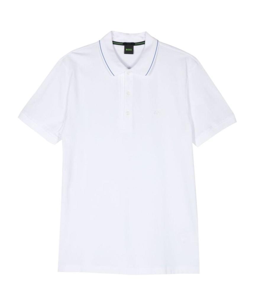 HUGO BOSS Lapel Polo Shirt In White Product Image
