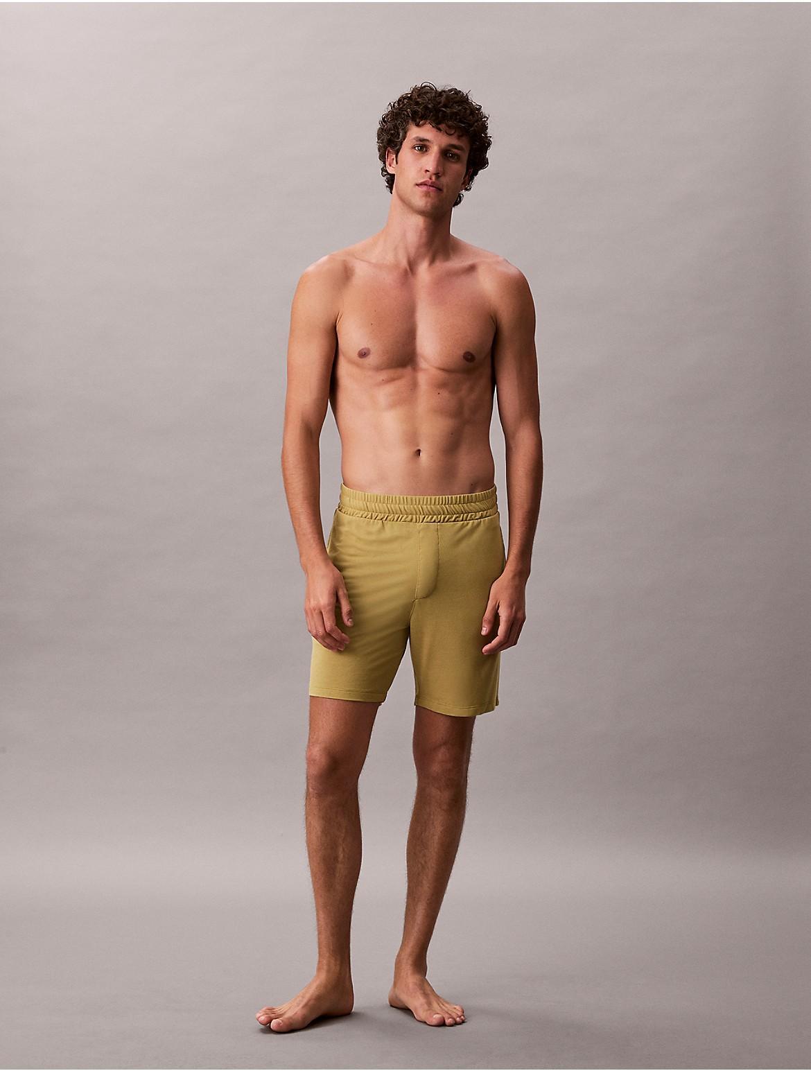 Calvin Klein Mens Modal Pique Sleep Shorts - Grey Product Image