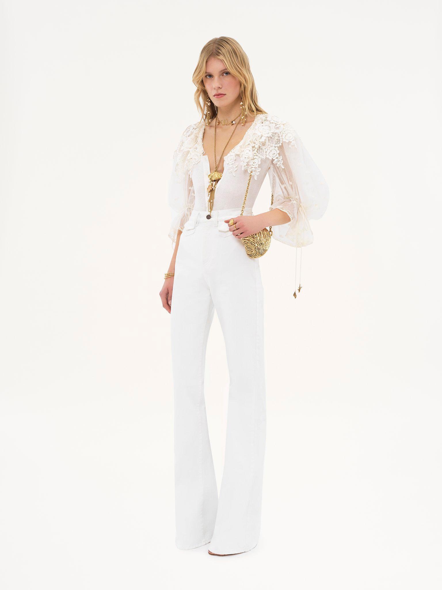 High-rise flare jeans in denim Product Image
