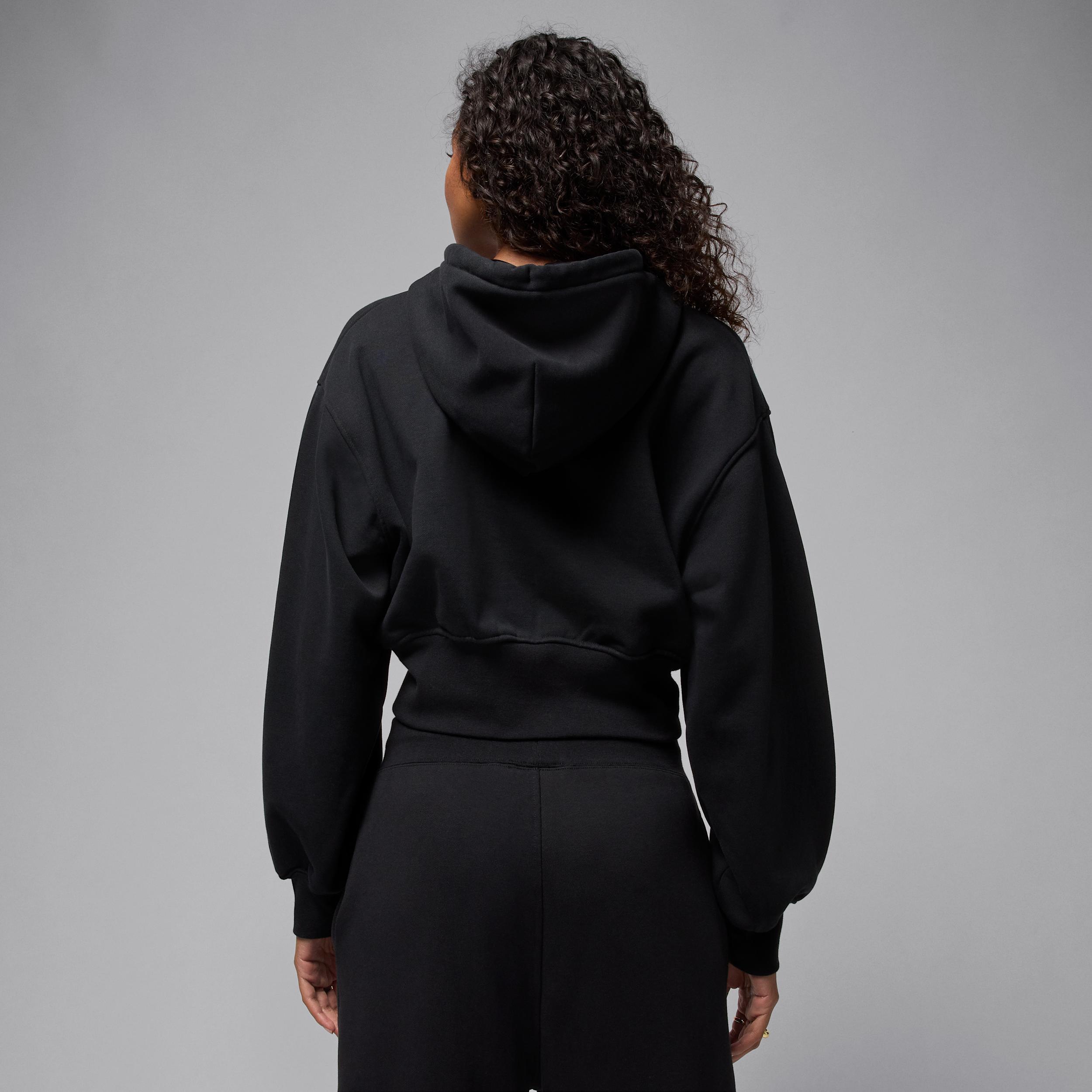 Women's Jordan Flight Fleece Cropped Satin-Lined Hoodie Product Image