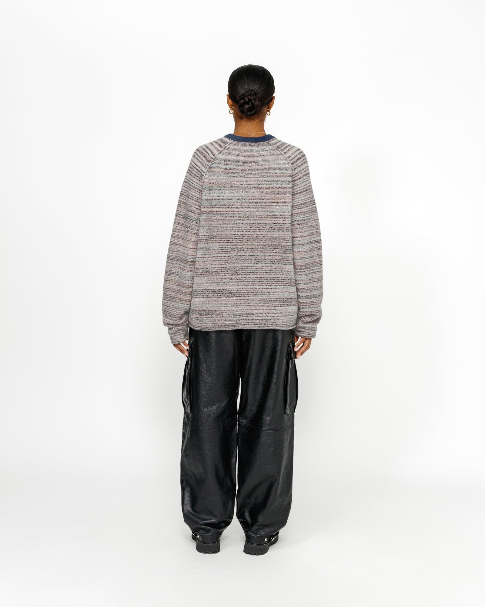 TEXTURED KNIT CONTRAST COLLAR CREW Male Product Image