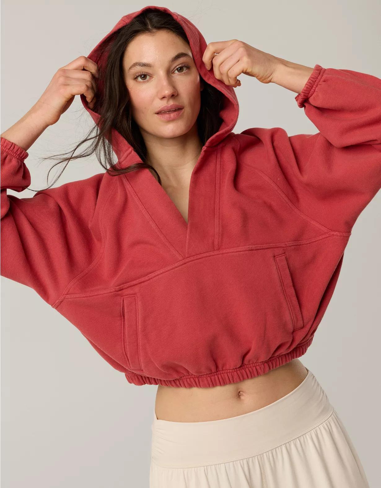OFFLINE By Aerie Throwback V-Neck Hoodie Product Image