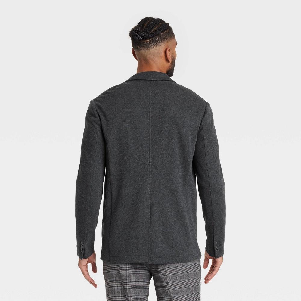Men's Comfort Wear Knit Blazer - Goodfellow & Co™ Charcoal M: Midweight, Standard Fit, 4 Pockets Product Image