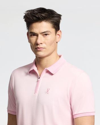MENS TREVOR PERFORMANCE PIQUE ZIP UP POLO - B6K557F200 Product Image