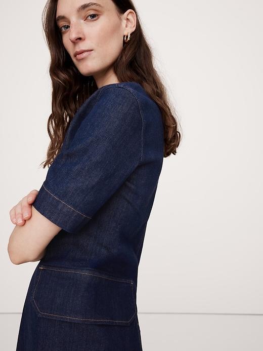 Denim Utility Mini Dress Product Image