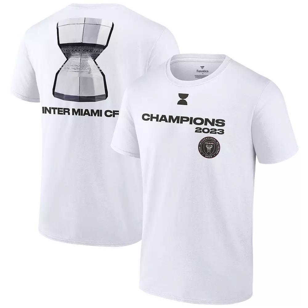 Mens Fanatics Branded White Inter Miami CF 2023 Leagues Cup Champions Locker Room T-Shirt Product Image