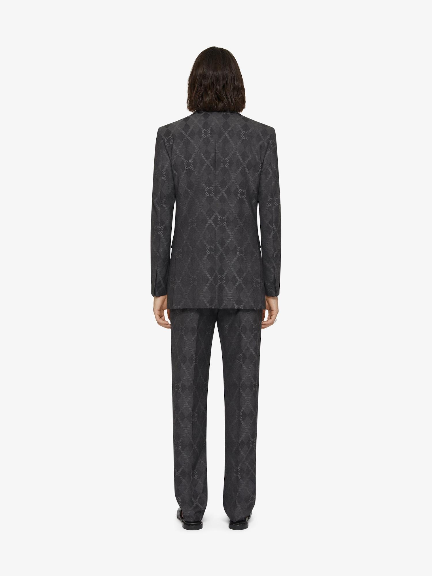 Slim fit tailored pants in monogram 72 jacquard Product Image
