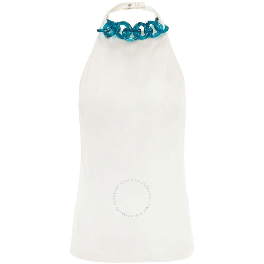JW ANDERSON Woman Top Off White Size 6 Viscose Product Image