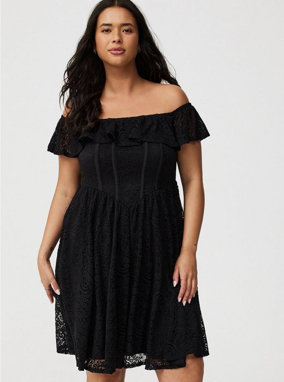 Mini Lace Off-Shoulder Dress Product Image