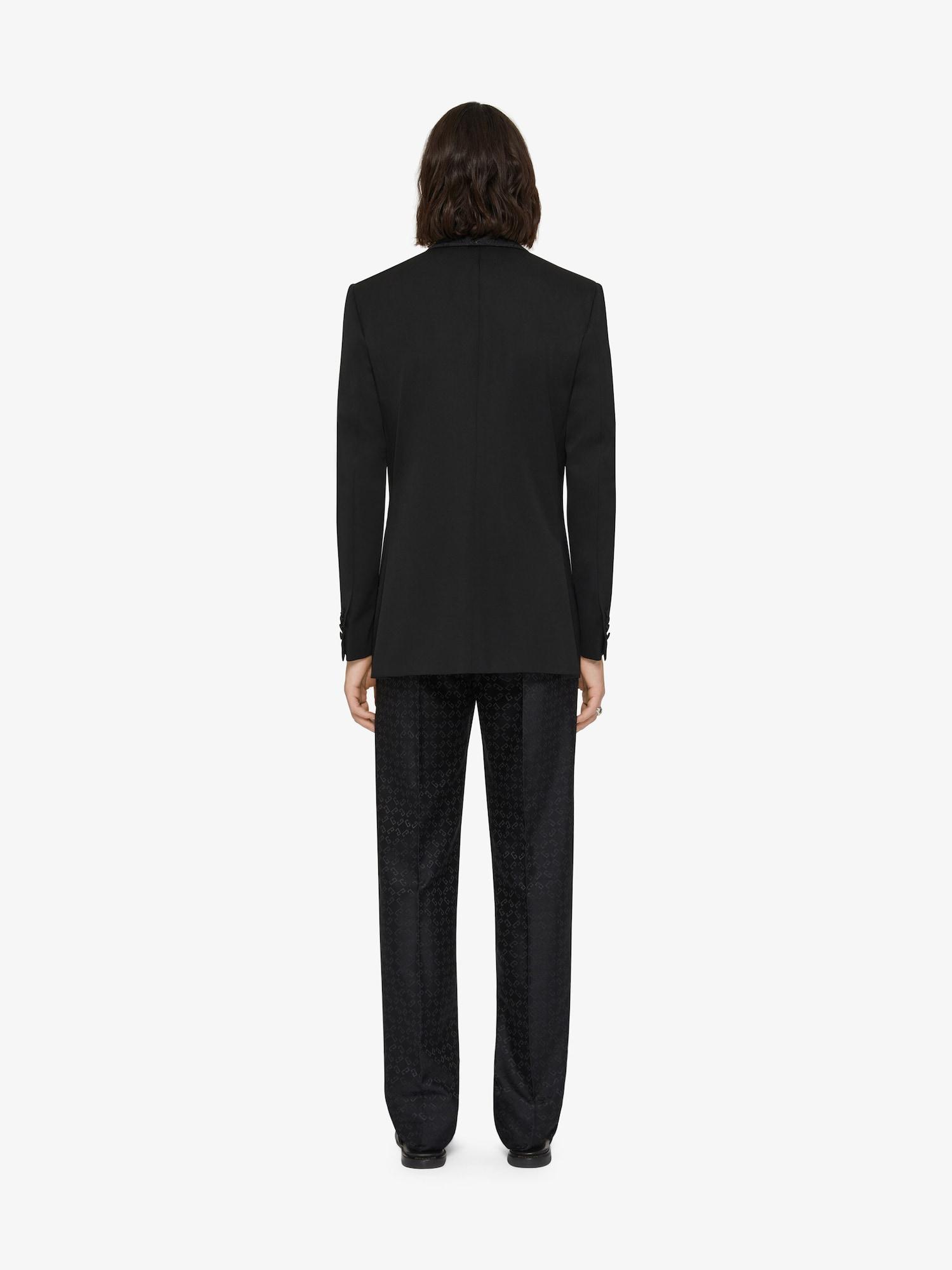 Slim fit tailored pants in monogram 72 jacquard Product Image