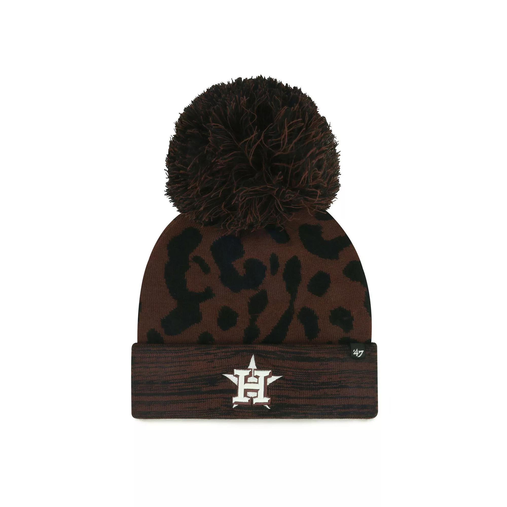 Womens 47 Houston Astros Rosette Cuffed Knit Hat with Pom Product Image