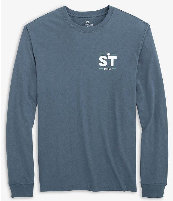 Southern Tide Topographical Skipjack Fills Long Sleeve T-Shirt Product Image