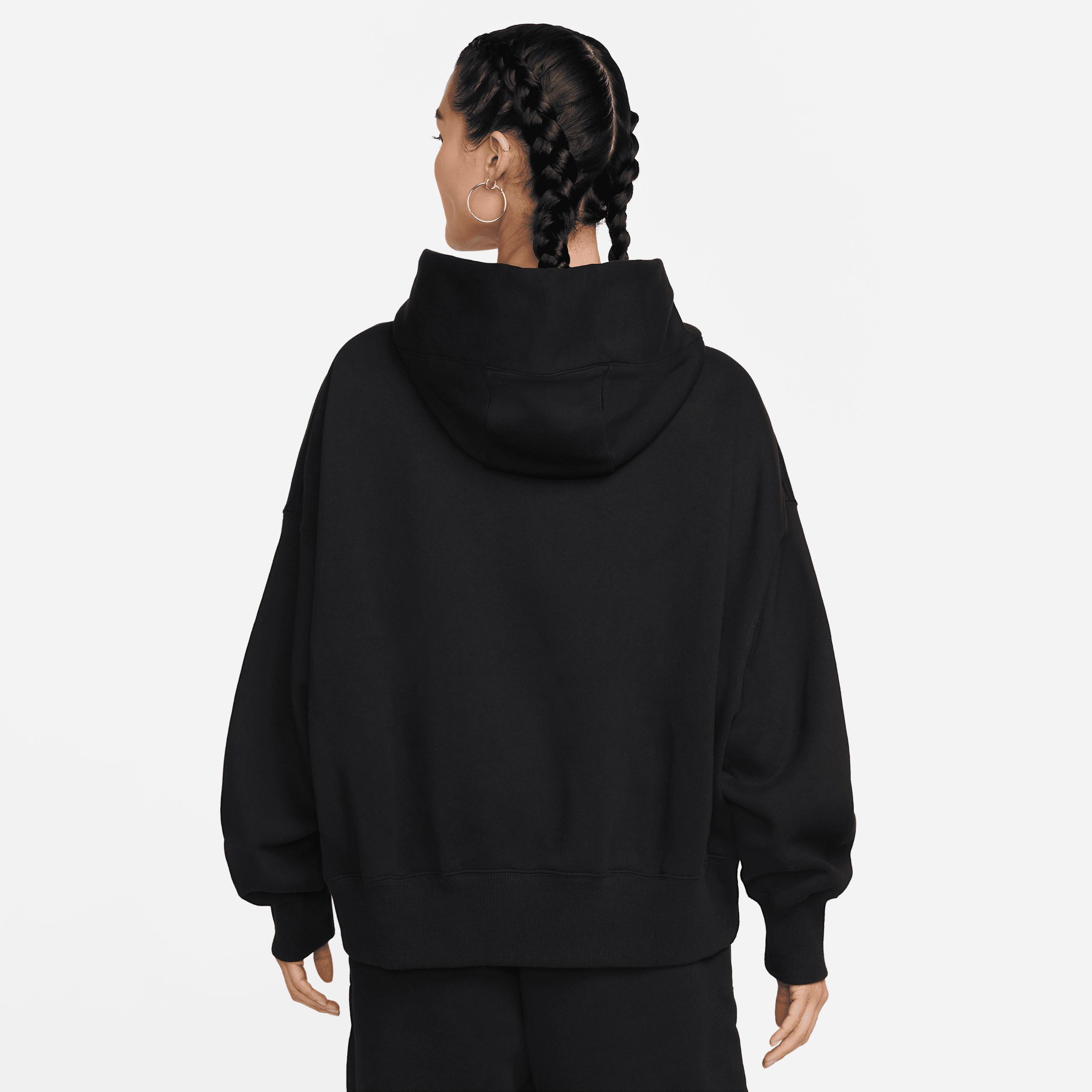 Nike Women's Sportswear Phoenix Fleece Over-Oversized Pullover Hoodie in Black/Black Size Small Cotton/Polyester/Fleece Product Image