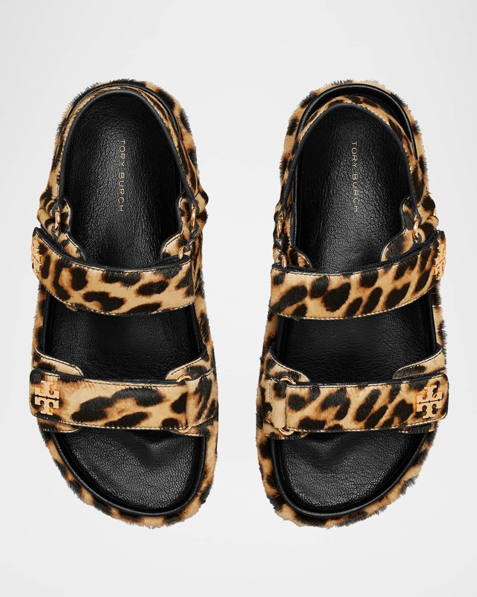 Kira Leopard-Print Calf Hair Sport Sandals Product Image