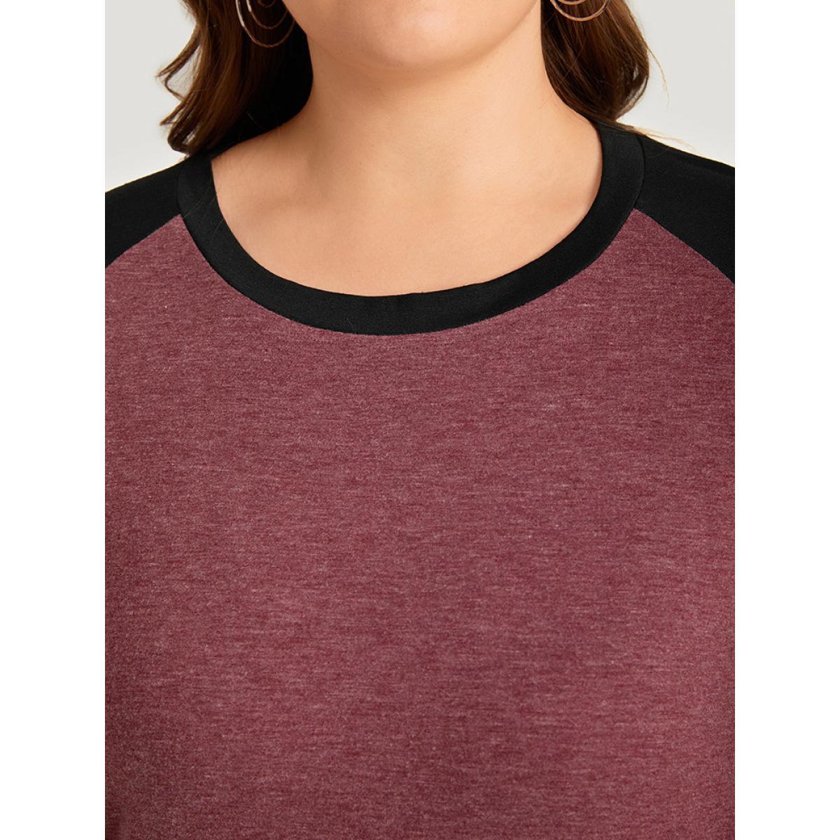 Plus Size Plain Textured Round Neck Sweatshirt Women Green Casual Texture Round Neck Dailywear Sweatshirts BloomChic 18-20/2X Product Image