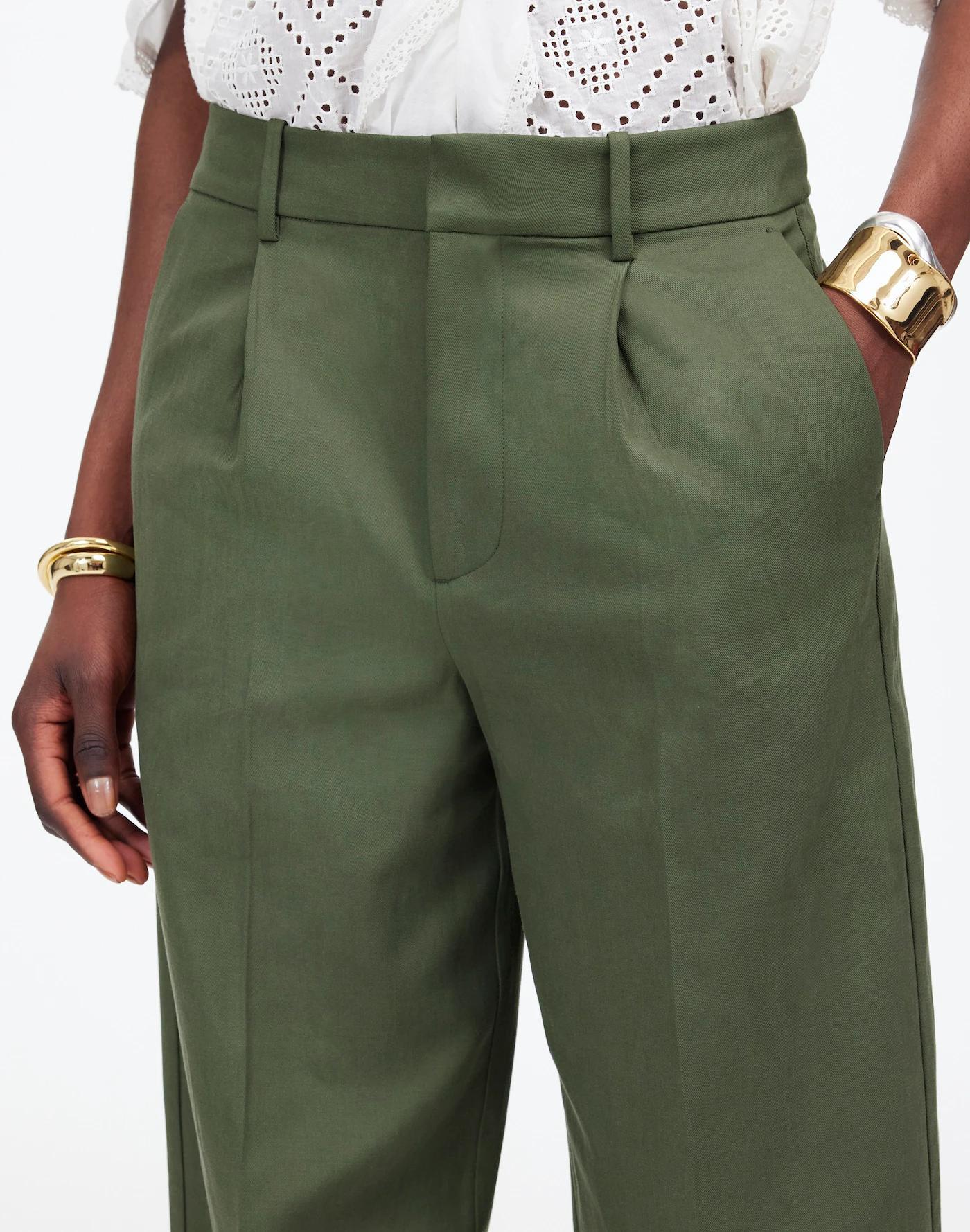 Tall Slouchy Straight Pants in Drapey Twill Product Image