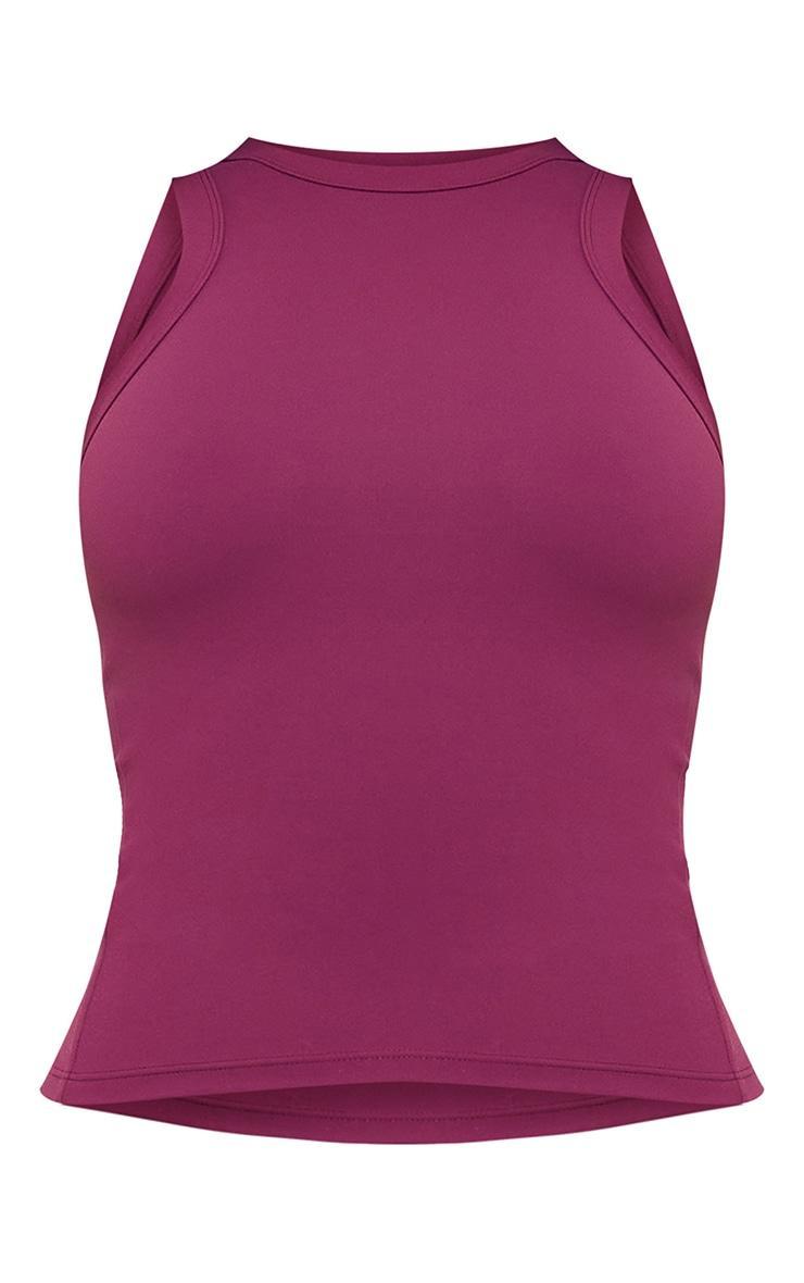 Plum Sculpt Longline Gym Racer Top Product Image