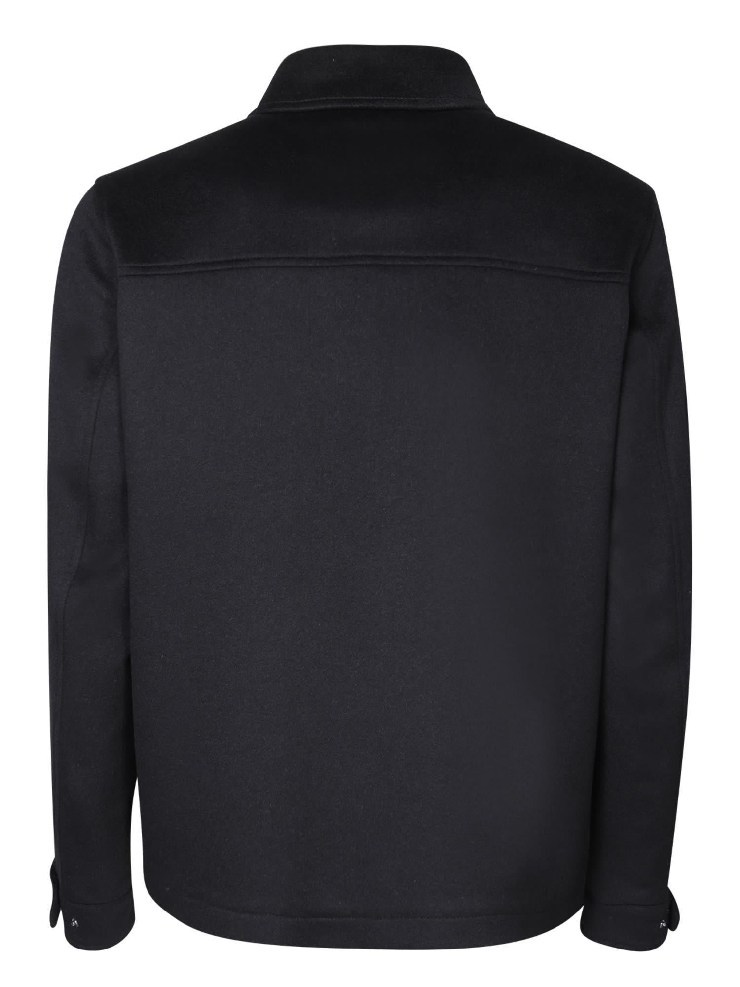 HERNO Buttoned Shirt Jacket In Black Product Image