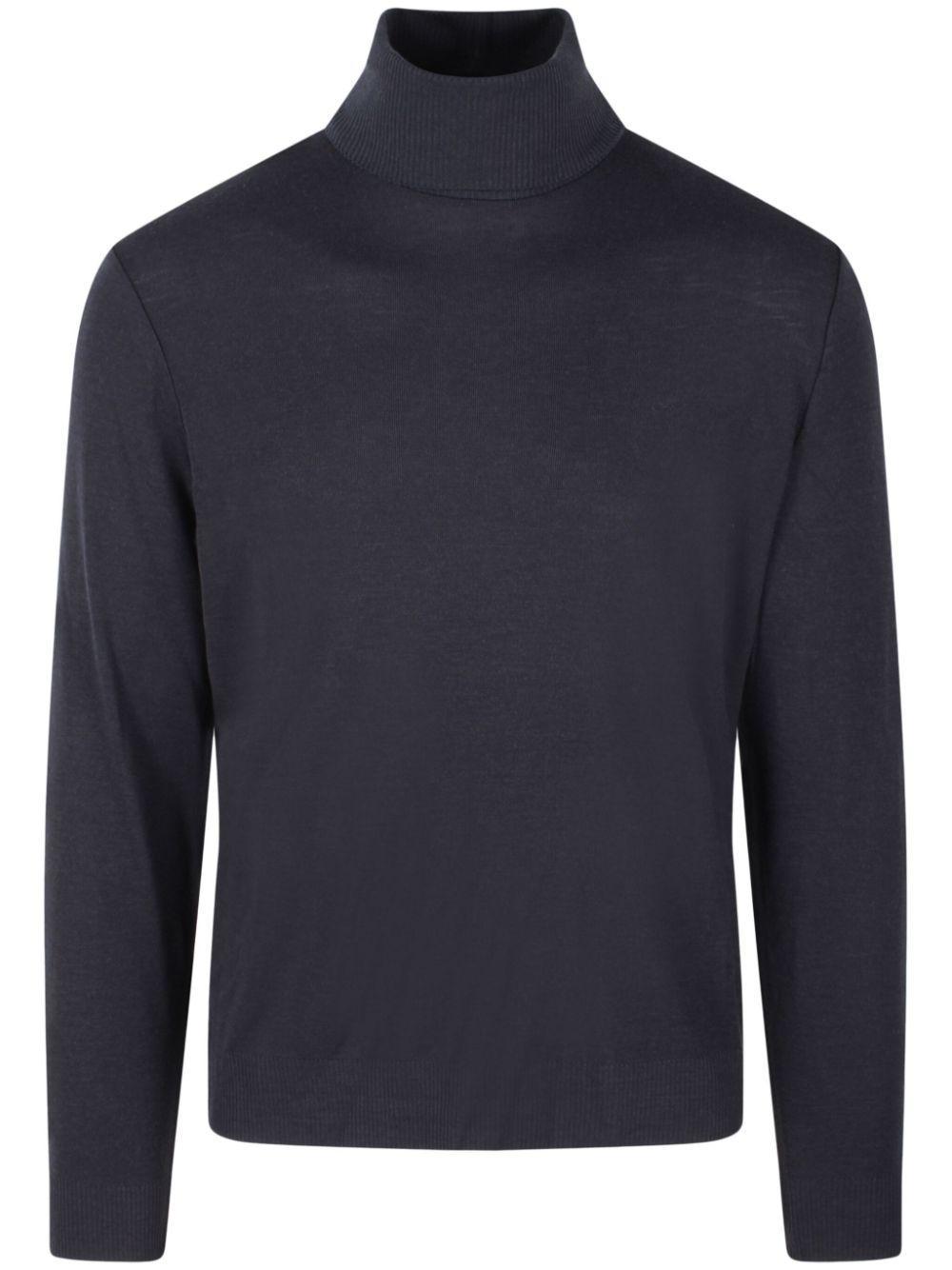 Mens Tommy Hilfiger Logo Quarter-Zip Top New Blue Grey Product Image
